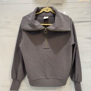 Varley Women's Zip-Up Sweater in Gray